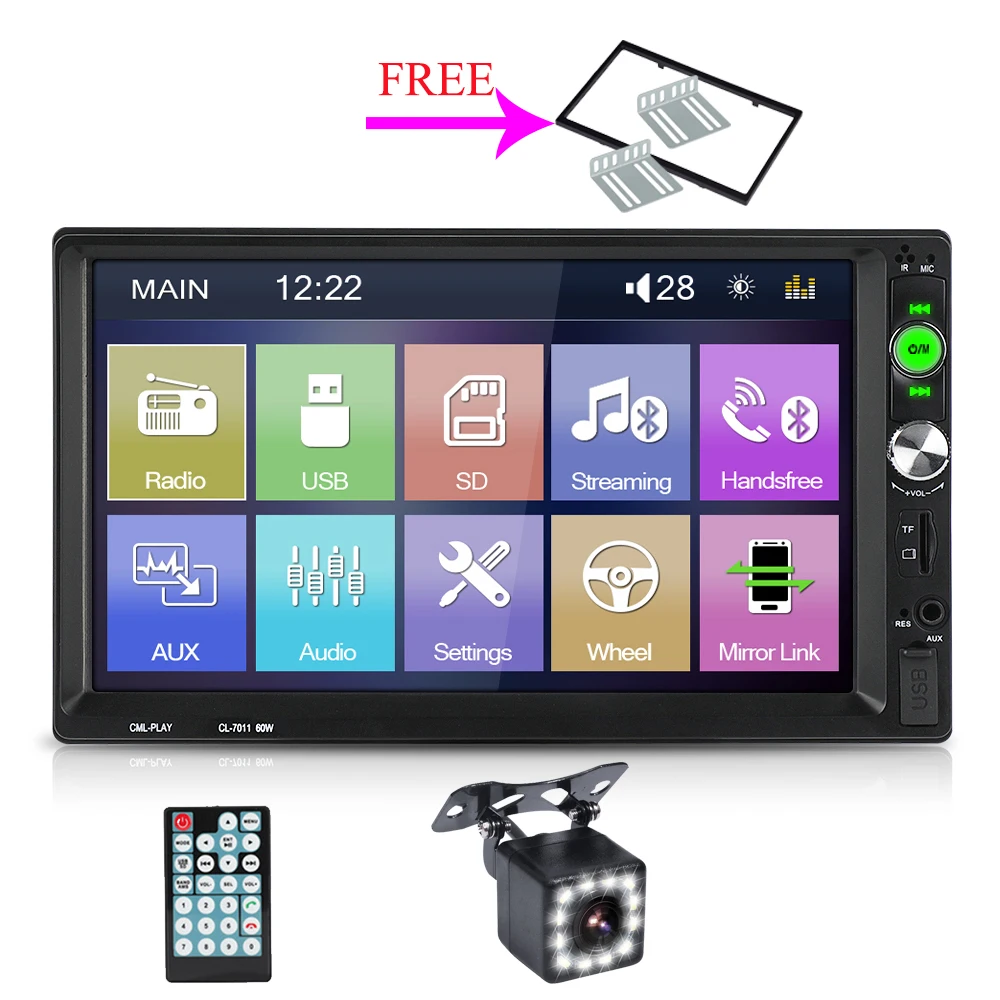 2 din автомобильное радио 7 "HD Авторадио Мультимедиа MP5 плеер Bluetooth 2din