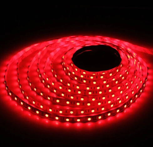 

Free Shipping 5m 5050 SMD Red Strip Tape 60LED/M 300LED Non-waterproof Flexible Strip Light lamp DC12V