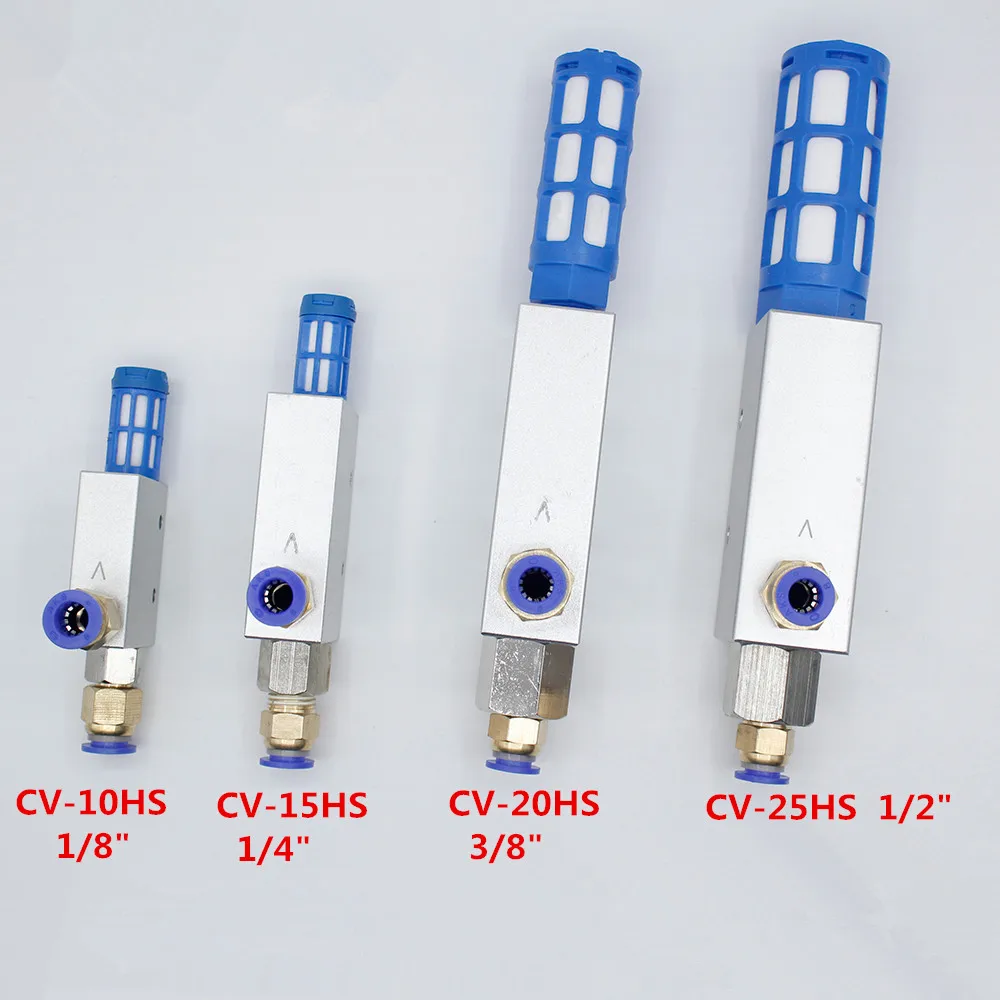 1/", 1/4", 3/", 1/2". Пневматический вытяжной вакуумный эжекторный генератор CV-15HS/CV-20HS/CV-25HS+ фитинг 8*5