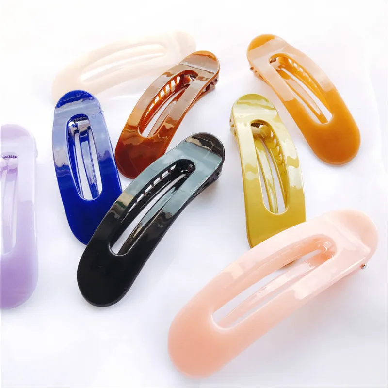 

MuHan 2019 Cute Simple Multicolor Korea Large Plastic Hair Clips Fashion Women Girls Hairpins Hair Accessories headwear Jewelry