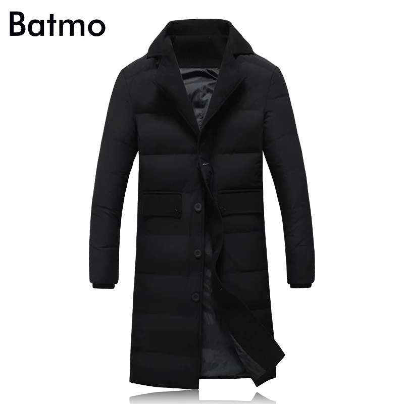 Batmo Новое поступление зимняя высококачественная мужская куртка на белом утином пуху, Длинные мужские куртки, зимнее теплое пальто больших размеров M-5XL B2208