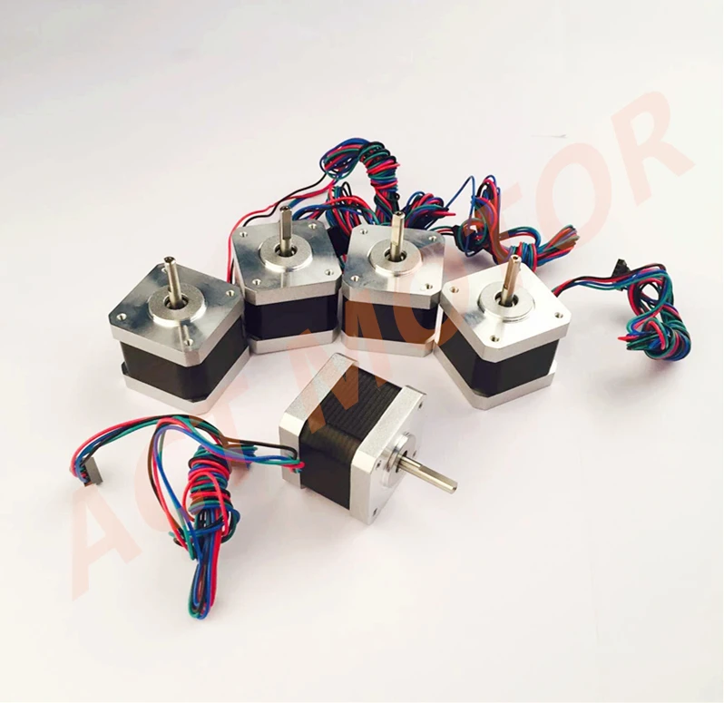 

Shipping From China!ACT 5PCS Nema17 Stepper Motor 17HS4417P1-X4 60oz-in 40mm 1.7A 4-lead CE ROSH ISO US DE FR UK IT Free