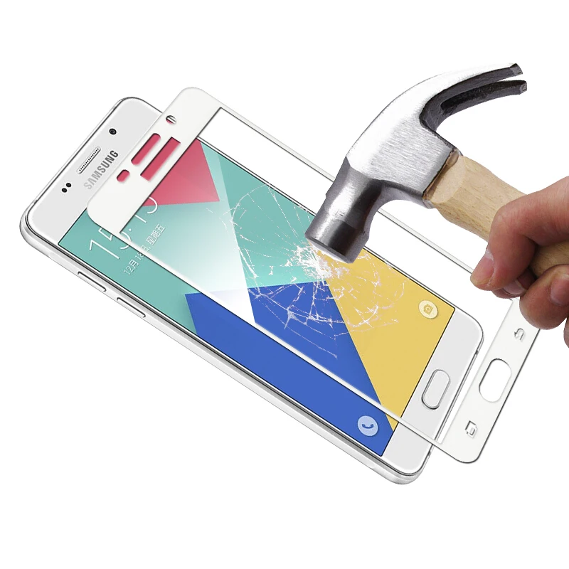 Magtim полное покрытие экрана протектор для Samsung Galaxy A3 A5 A7 2016 2017 закаленное стекло 9H