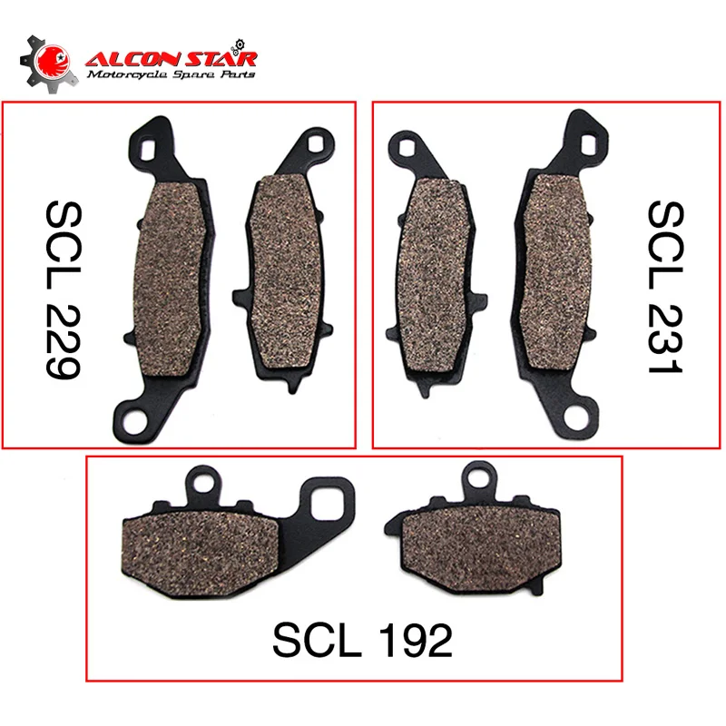 Передние и задние тормозные колодки Alconstar для мотоцикла KAWASAKI Z750 Z750S ZR750 04 07 ER6F ER 6F 06