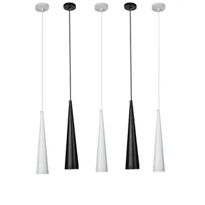 Затемнения светодиодный подвесные светильники COB потолочные светильники 7 Вт 12 Вт AC85-265V конус трубки подвесной светильник Кухня светильники Спальня офиса кафе-бар