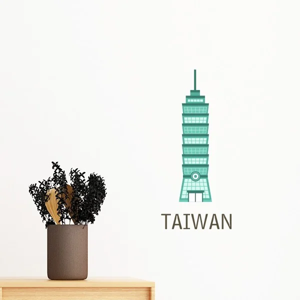 Тайвань 101 год аттракционы Будды съемные пузырьки чай закуски здание настенные