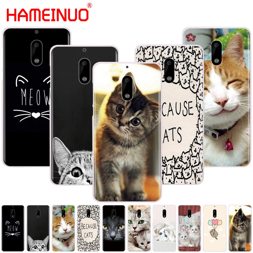 HAMEINUO чехол с надписью meow lovely cute cat kitty для Nokia 9 8 7 6 5 3 Lumia 630 640 640XL nokia 1 2018 | Мобильные