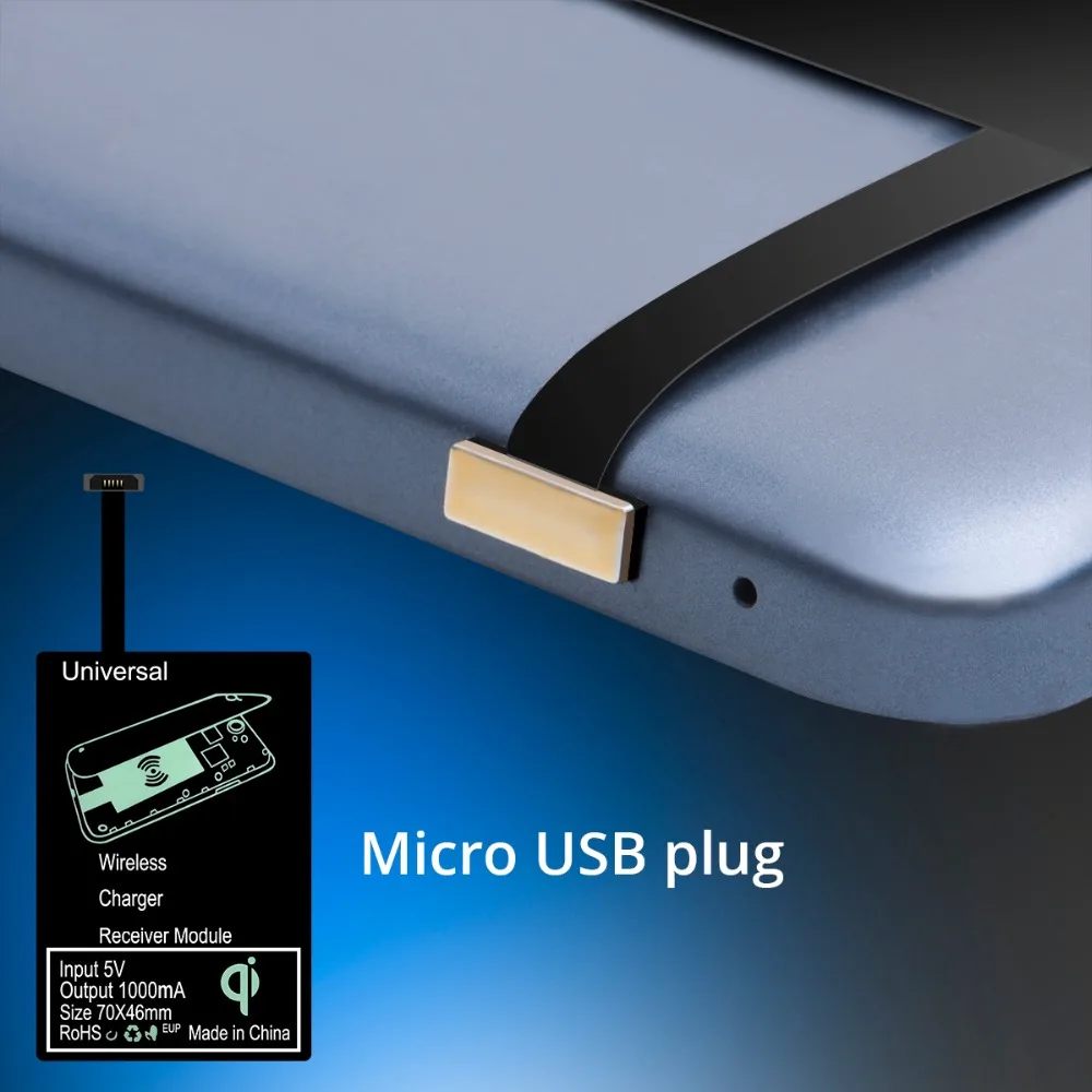 FONKEN Qi Беспроводное зарядное устройство зарядный приемник Micro usb type C Qi Беспроводное зарядное устройство Модуль зарядного устройства для мобильного телефона Android