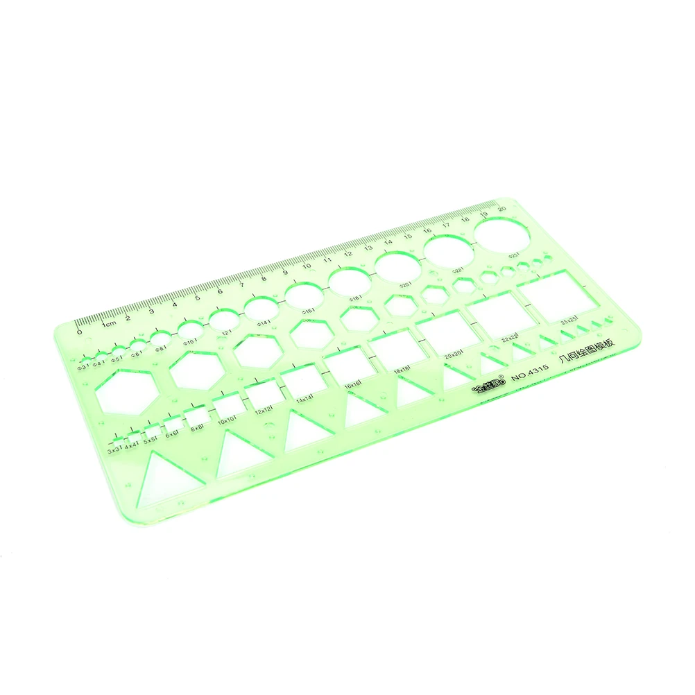 1 шт. абсолютно новый зеленый пластик окружности квадраты трафарет