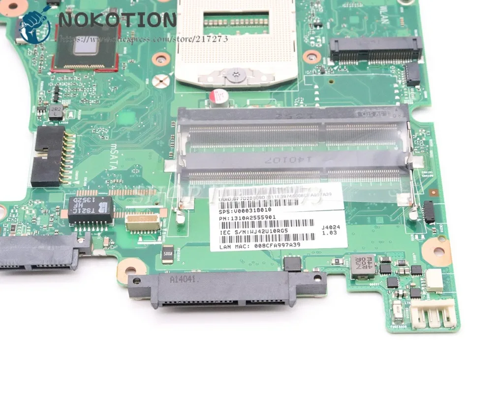 NOKOTION Фирменная Новинка V000318010 для Toshiba satellite L50 A L55 L50T материнская плата ноутбука L55T