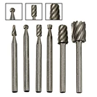 Инструменты для гравировки с ЧПУ 6 шт.компл., набор мини-сверл 18 дюйма, режущие инструменты, вращающийся инструмент для деревообработки, нож для резьбы по дереву, набор аксессуаров