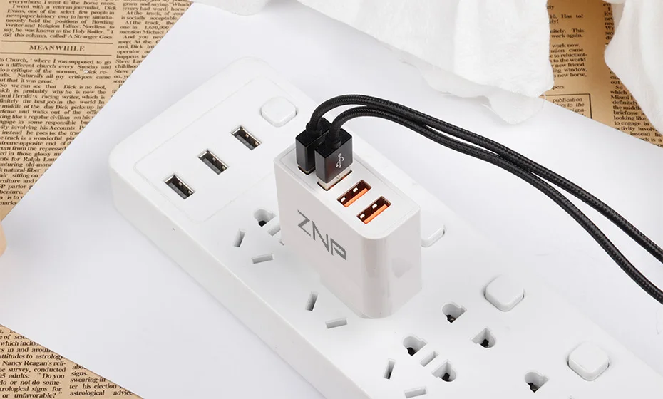 Светодиодный дисплей 3 4 USB зарядное устройство, ZNP универсальное USB ЗУ для мобильного телефона быстрое зарядное устройство для iPhone samsung Xiaomi 3.4A