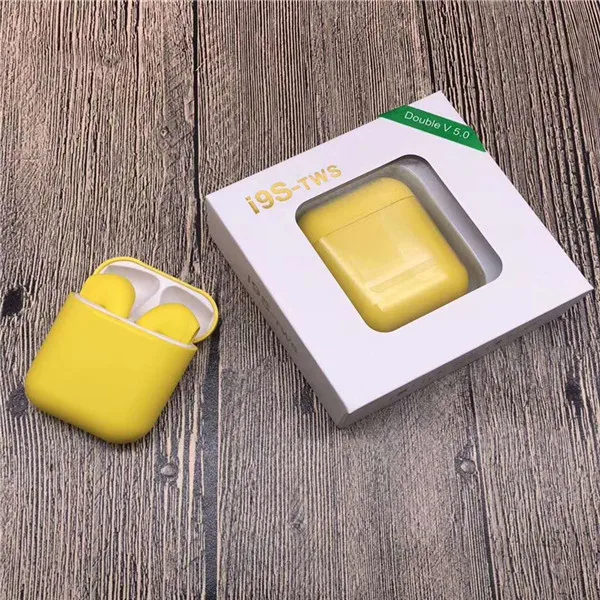 YELLOW Fu& y Bill новые I9S Tws Bluetooth Беспроводные наушники с сенсорным управлением, объемный звук и чехол для зарядки для IPhone Android - Цвет: YELLOW