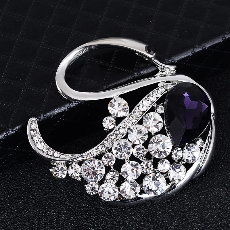 2018 New luxurious Crystal Peacock Brooch Pins Wedding Party Invitation Brooches Fashion Jewelry Gift For Women Dropshipping! | Украшения и