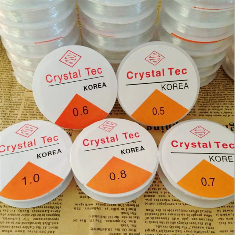 2 шт. прозрачные эластичные бусины 0 5/0 6/0 7/0 8/1 мм