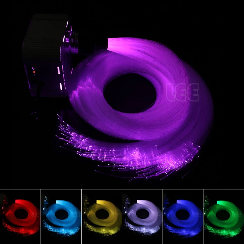 32W Twinkle 4 level-speed LED Fiber Optic light engine Driver with Music Sound Controller for Starry Sky Effect Power Source