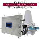 Трехдиапазонный усилитель сигнала 2G, 3G, 4G, GSM 900, DCS, LTE 1800, UMTS, WCDMA 2100, повторитель сигнала мобильного телефона 900, 1800, 2100