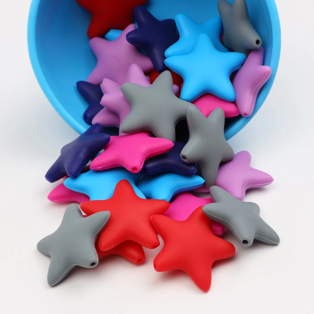 5 шт. силиконовый Прорезыватель для зубов жевательная Соска с бусами клипсы