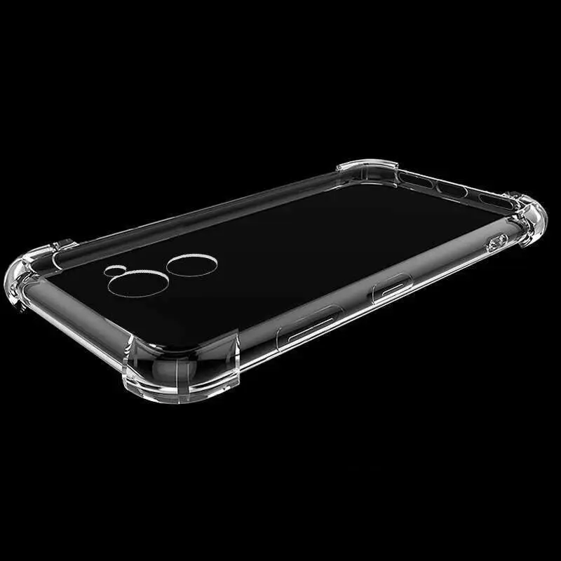 Four Angles Anti-Knock Ring Holder Transparent Soft TPU Case for Blackerry DTEK30 DTEK70 Keyone Key 2 Motion Phone Shell Cover |
