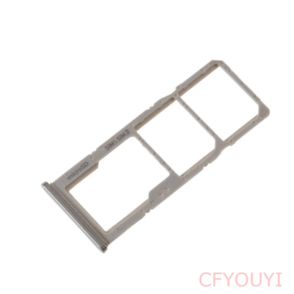 Серебристый OEM для samsung Galaxy A50 A505/A30 A305 Dual SIM лоток для карт памяти Micro SD Держатель Замена слота - Цвет: Серебристый