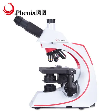 Профессиональный микроскоп Phenix 40X 1600X Тринокулярный светильник Скоп с