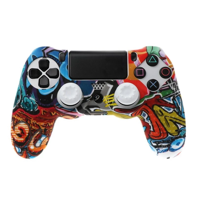 Для Playstation PS4 контроллер Противоскользящий Белый силиконовый чехол с крышкой