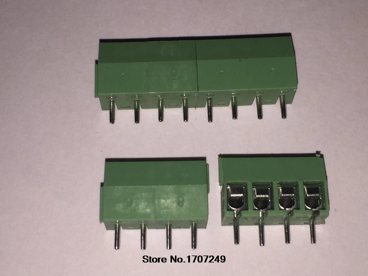 500 шт./лот KEFENG KF350 3.5 4P 4 контактный 3 5 мм прямой контакт PCB винтовой клеммный блок