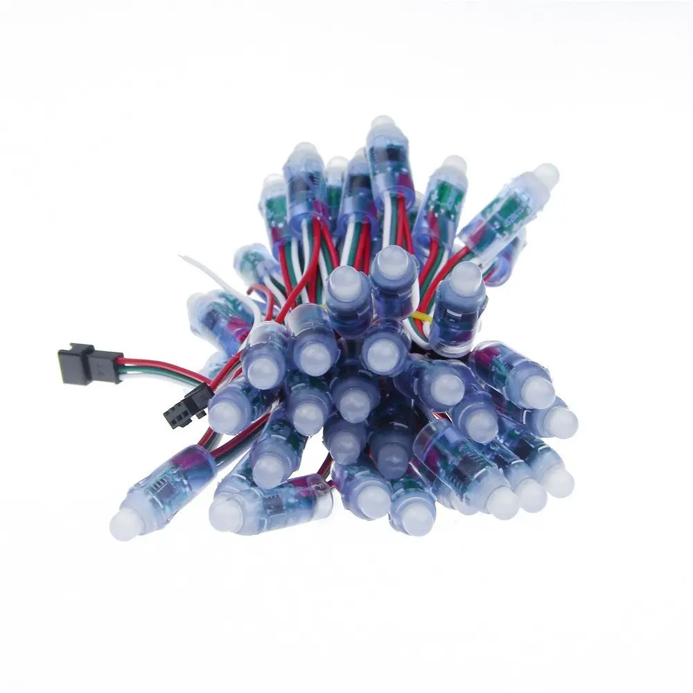 1000pcs DC5V RGB WS2811 IC led pixel module 12mm Digital Full Color Independently addressable String Light waterproof Fast ship | Лампы и