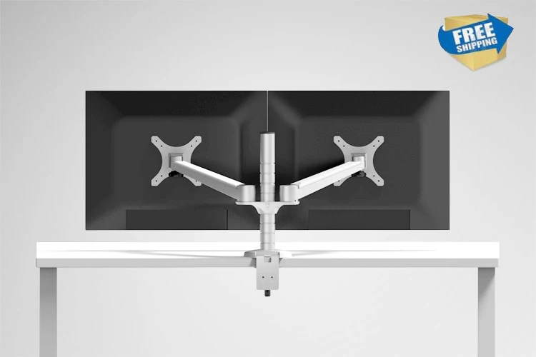 Бесплатная доставка штатив из алюминиевого сплава для двух мониторов|monitor mount
