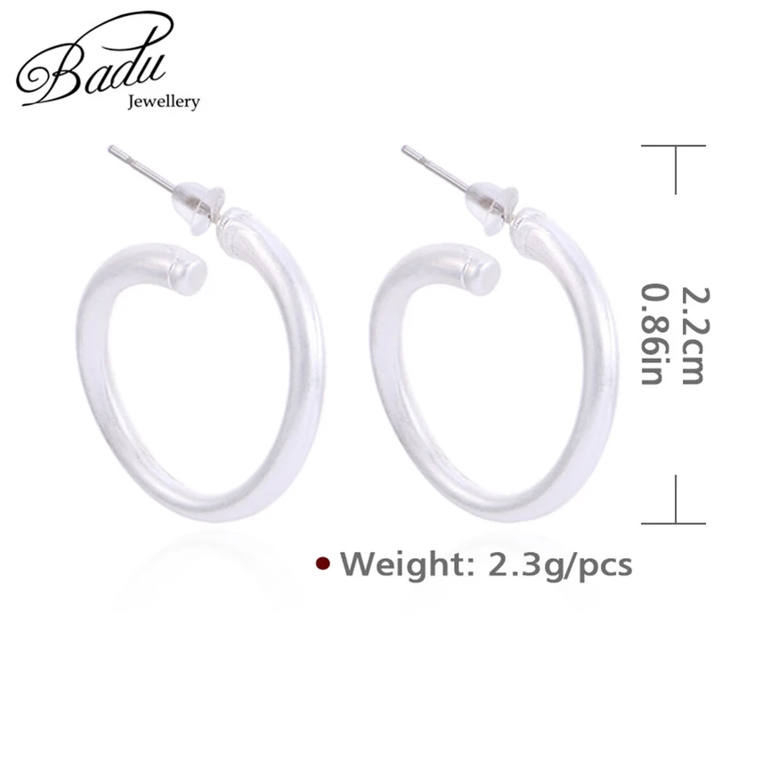 

Badu Small Metal Stud Earring Punk Style Matte Gold Earrings 2018 Korean Fashion Jewelry Gift for Girls Wholesale