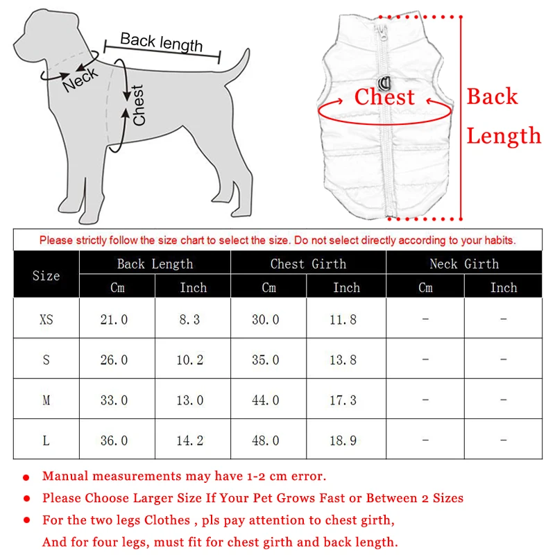 Зимняя Теплая Одежда для собак Ropa Para Perros Одежда для собак для маленьких собак жилет товары для домашних животных Щенок Чихуахуа XS-L