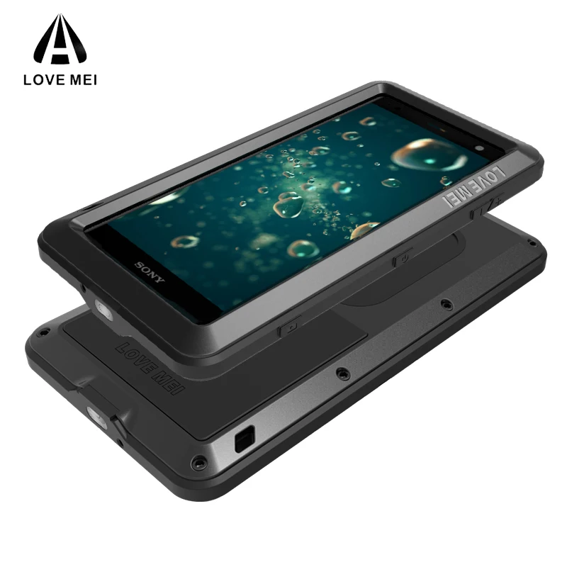 XZ2 оригинальный LOVE MEI бронированный металлический ударопрочный чехол для Sony Xperia 2