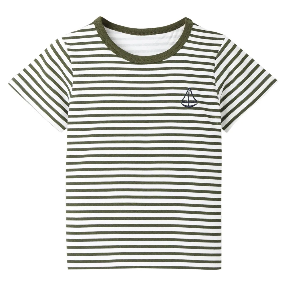 Children Infant Kid Girls Boys Striped Boat Print T-shirt baby girl clothes summer Tops Shirts Tee JAN24 | Детская одежда и обувь
