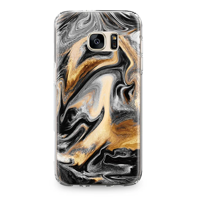 Для samsung Galaxy S5 S6 S7 Edge S8 S9 S10 Plus S10e Note 4 5 8 9 мягкий чехол разноцветный мраморный кожаный силиконовый чехол - Цвет: 3167