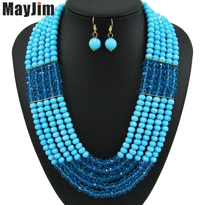 MayJim модные ювелирные наборы ручной работы золотая цепочка черный африканский