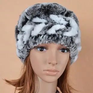 (TopFurMall) Оригинальная трикотажная женская зимняя Цветочная шапка женский
