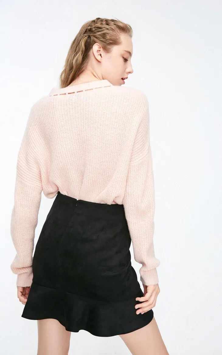 Vero Moda Женская лепестковая подол замшевая юбка средней длины | 31831G501