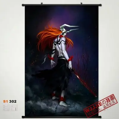 Аниме Bleach Kurosaki Ichigo домашний декор японский плакат настенный прокрутка | Дом и сад