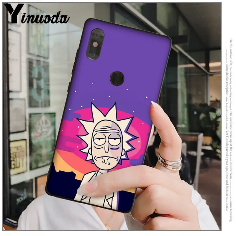 Yinuoda rick and morty черный ТПУ Мягкий силиконовый чехол для телефона Xiaomi Mi Note 3 6 8 8SE MIX 2 2S