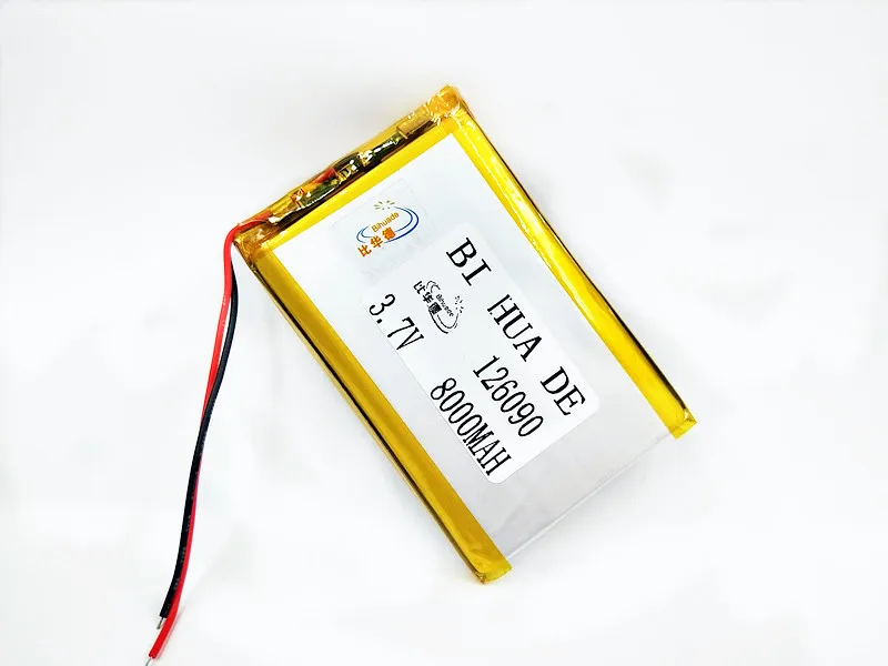 3 7 V литий-полимерный аккумулятор 8000mah 126090 Li-Po Аккумуляторная батарея для MP4 MP5