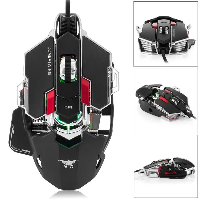 Combaterwing 4800 dpi оптическая USB Проводная профессиональная программируемая