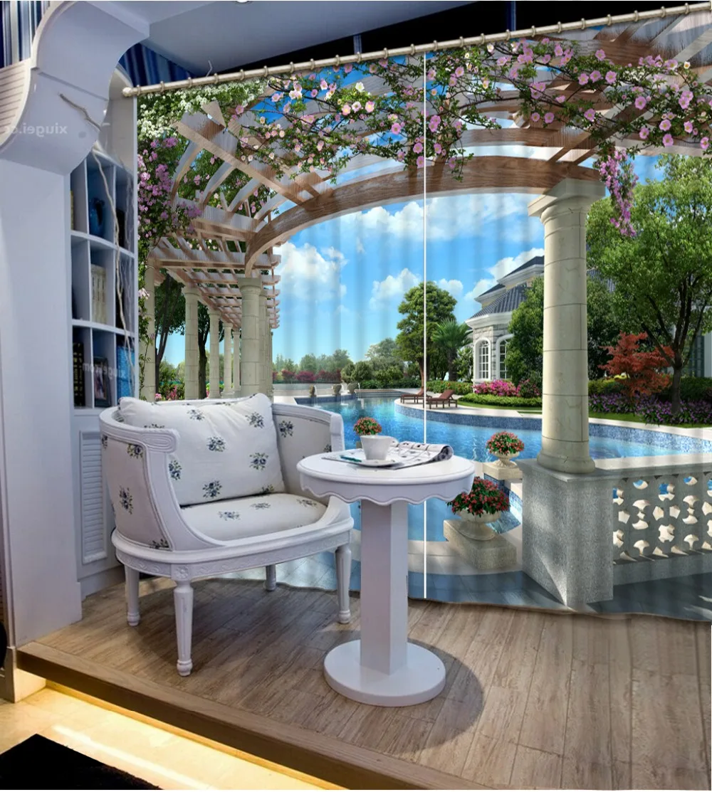 

3d window curtains blackout pavilion curtains custom sheer curtains for living room bedroom hotel
