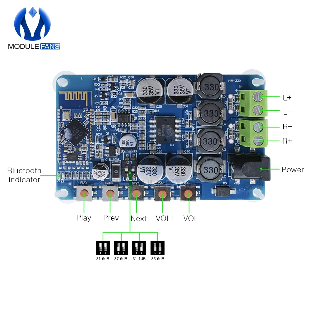 Беспроводной аудиоресивер TDA7492P Bluetooth 4 0 плата цифрового усилителя AMP модуль BLE V4.0