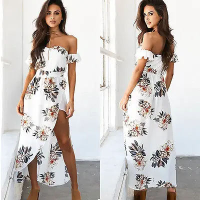 Платье женское длинное с цветочным принтом|chiffon maxi|beach summer dressmaxi dress |