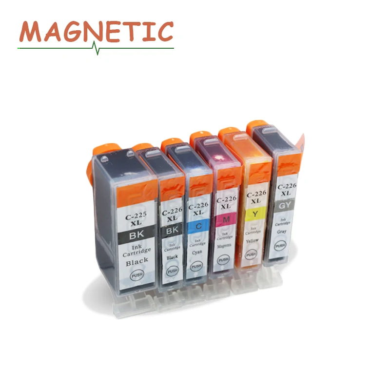 6x чернильный картридж PGI225 PGI-225 для Canon PIXMA MG6120 MG6220 MG8220 MG8120 MG8120B принтер Полный