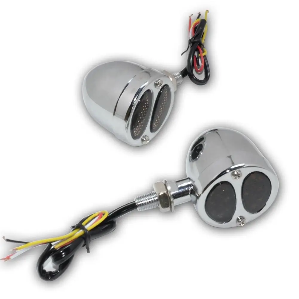 JXLCLYL красный + желтый светодиодный 12V мотоциклов пуля поворотные сигналы