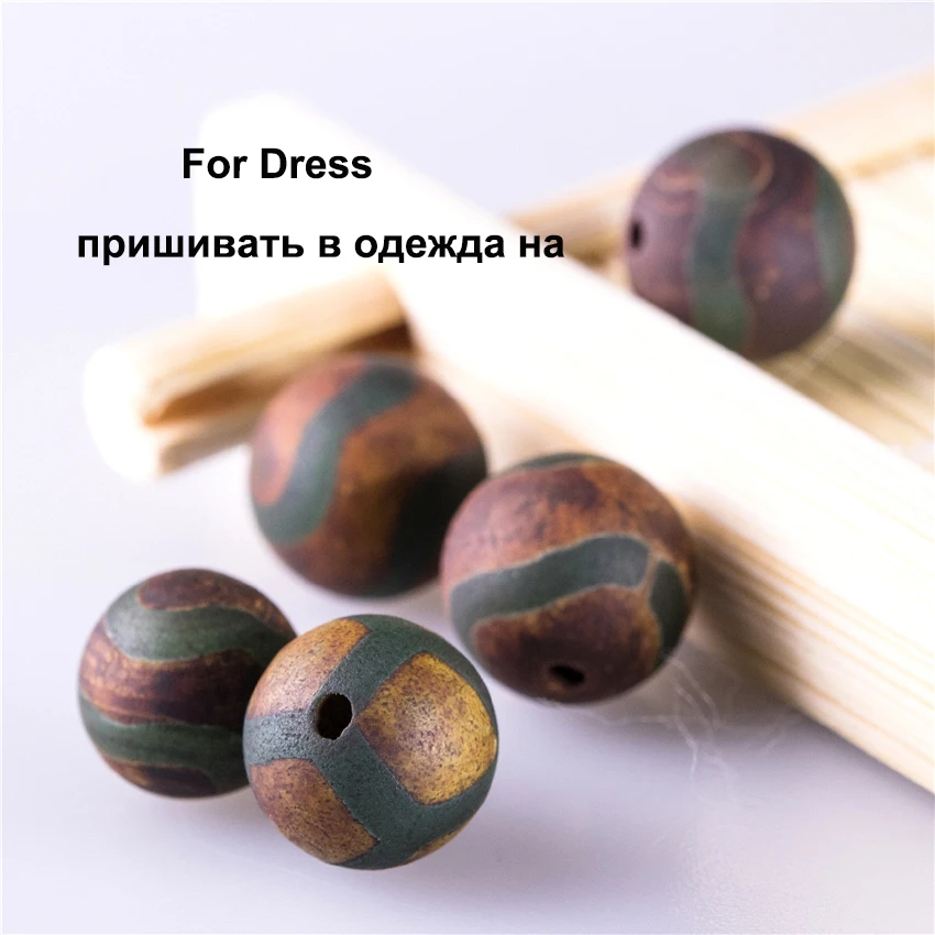 Тибетские бусины Agat из натурального камня водные линии Dzi зеленые сердолические