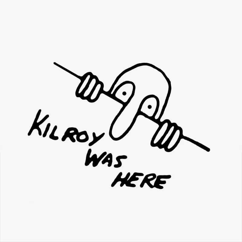 12 7 см * 8 9 Kilroy был здесь значок Второй мировой войны военные Марины армейские