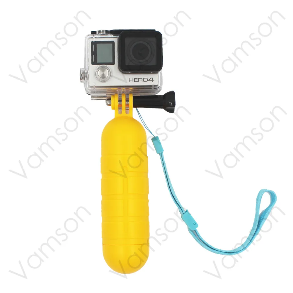 Vamson для Go Pro 8 7 5 Аксессуары желтый плавающий монопод ручка Штатив Yi 4K Gopro Hero 4 3 + 2 |