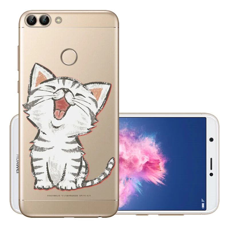 Чехол для huawei P Smart, силиконовый чехол, Enjoy 7 s, задняя крышка для телефона, мягкий ТПУ, 5,65 дюймов, для huawei P Smart FIG-LX1, Роскошные Защитные чехлы